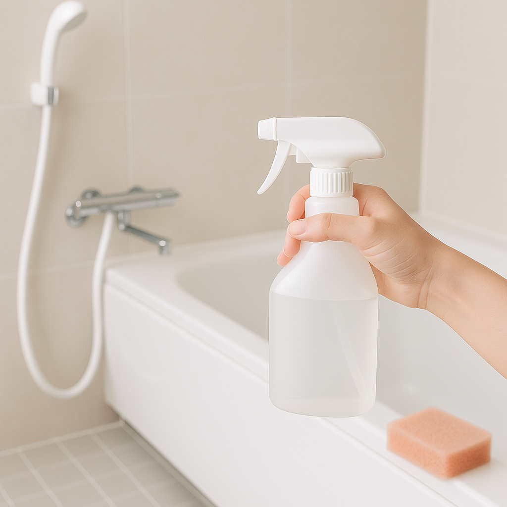 お風呂掃除はクエン酸スプレー1本でOK！水垢もピンク汚れもスッキリ落とす方法